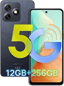 UlefoneNote 18 Ultra 5G Mobile Phones SIM Free Unlocked, 12GB+256GB, 2TB Expanstion, 6.78" Corning Gorilla Glass, 50MP Dual Camera, Android 14 Dimensity 720, NFC 5450mAh UK Version, Lustrous Black