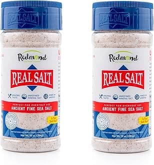 Real Sea Salt - Natural Unrefined Gluten Free Fine, 10 Ounce Shaker (2 Pack)