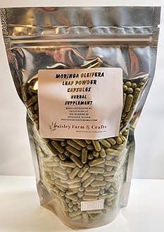 Moringa Oleifera Leaf Capsules Non GMO - Herbal Supplement - 100% Pure Leaf Powder! (900) - Made Fresh On Demand!