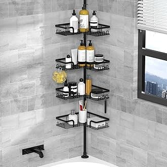 Kegii Corner Shower Shelf Bathroom Corner Storage - Telescopic Shower Caddy