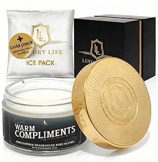 LUXURY LIFE Bed Butter - Scented, Luxurious Body Butter With All-Natural Hyaluronic Acid For Soft, Glowing, Hydrated Skin - For Men & Women - For All Skin Types - Warm Compliments Scent, 5 oz