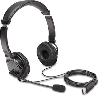 USB Hi-Fi Headphones with Microphone (K97601WW), Black