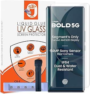 STP FEEL® HD+ UV Tempered Glass Screen Protector Guard Compatible For Lava Bold 5G / Lava Blaze X 5G (6.67 Inch, Pack of 1) Full UV Curved Case Friendly HD Clarity with easy installation kit