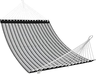 Patio Watcher 13 FT Quick Dry Textilene Hammock - Outdoor Double Hammock - Heavy Duty Hammocks for Outside - 450 lbs Capacity - Grey Plaid