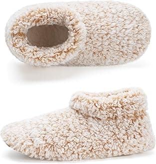 Cozylook Fuzzy Slippers for Women Indoor, Warm Bedroom Slip On Shoes, Winter Fluffy House Socks with Grippers, Cozy Christmas Gifts Unique