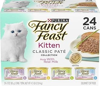 Purina Grain Free Classic Pet Collection Food Variety Pack For Kitten - 4 Flavors - (24) Boxes