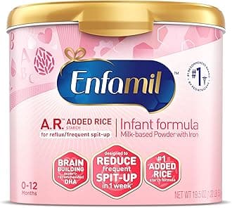 A.R. Infant Formula, Clinically Proven to Reduce Reflux & Spit-Up in 1 Week, with Iron, DHA for Brain Development, Probiotics to Support Digestive & Immune Health, Powder Tub, 19.5 Oz