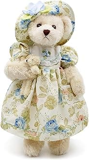 oitscute Teddy Bears Baby Cute Soft Plush Stuffed Animal Toy for Girl Women 16" (Green Flower)