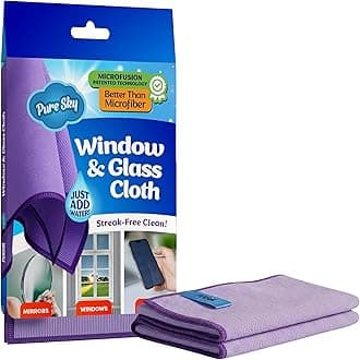 Pure-Sky Microfusion Window Thickened Magic Cleaning Cloth - Microfiber Streak Free Cleaning Cloths Reusable Magic Cleaning Wipes for Windows Glass Magic Streak Free No Wiping Marks Glasses Cleaner