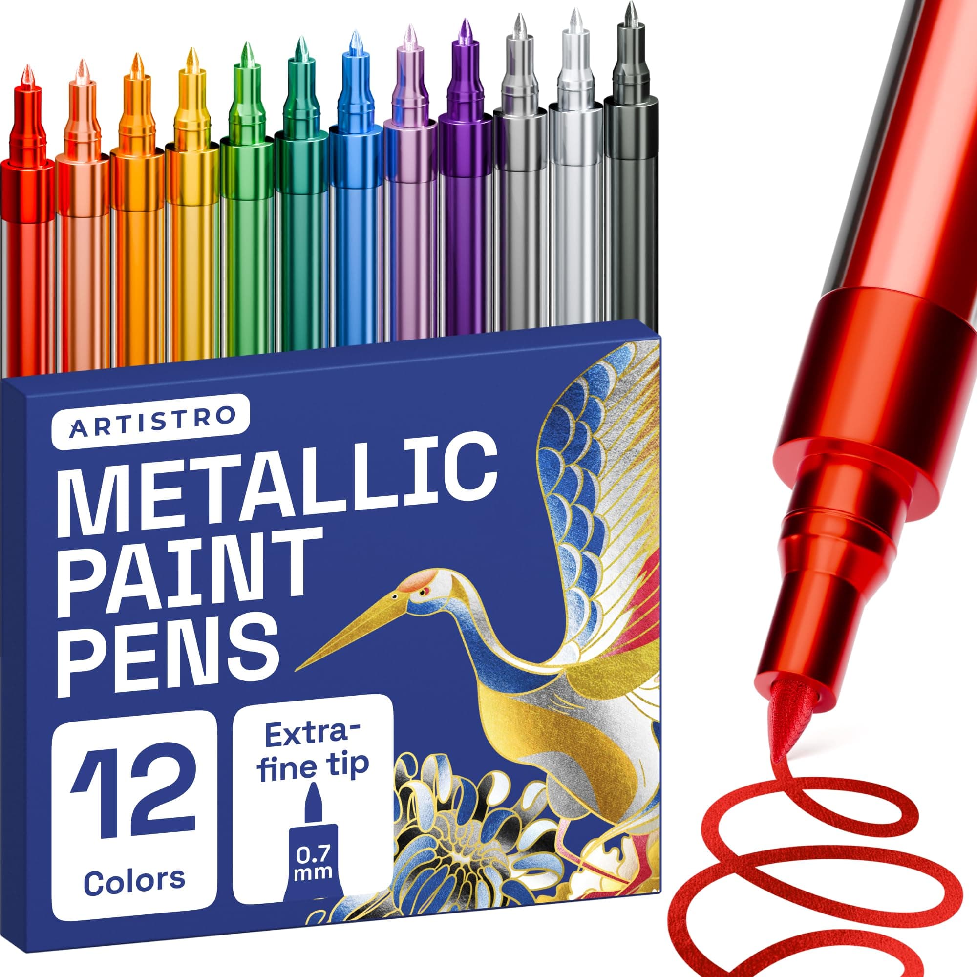 12 Metallic Extra fine tip