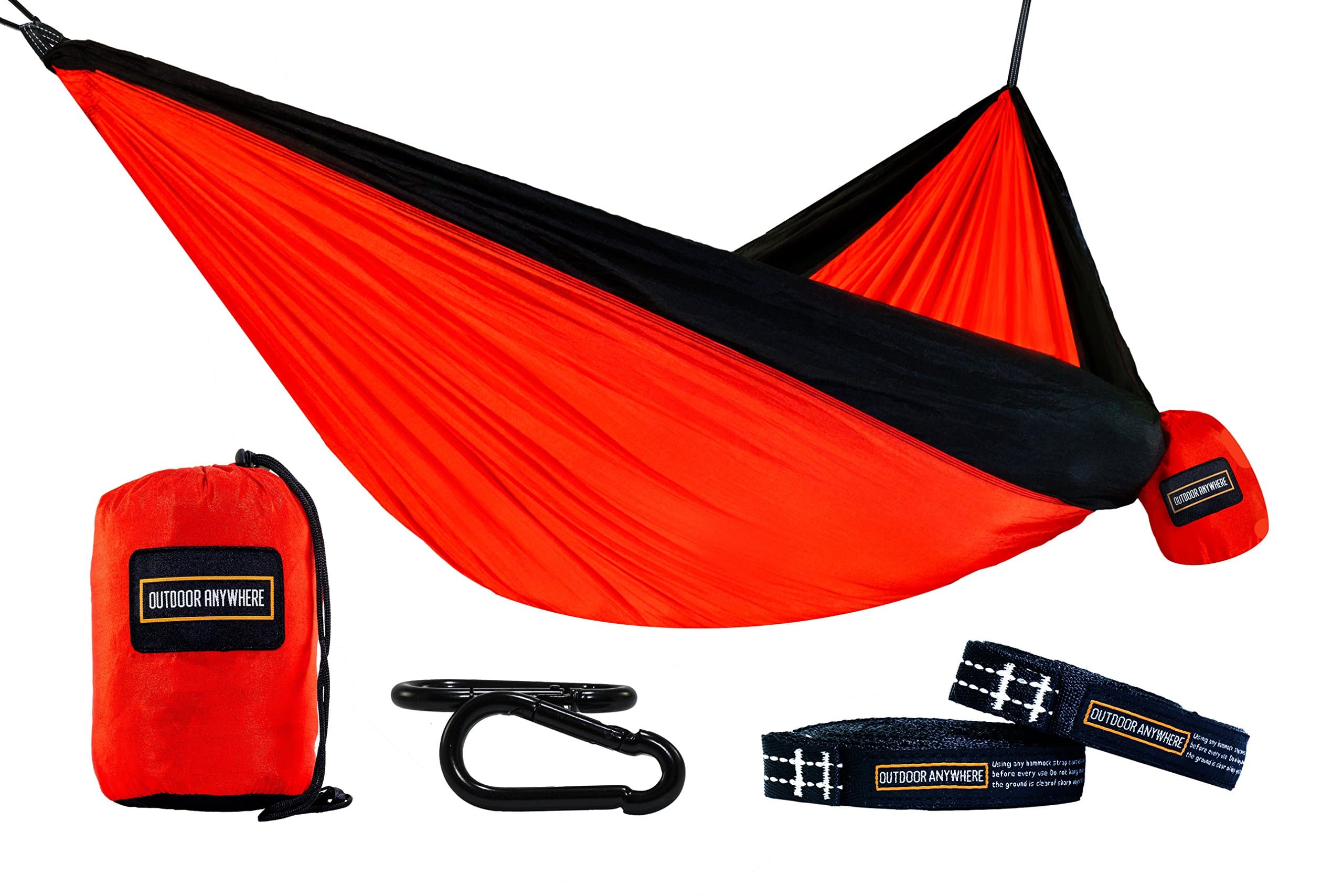 Double Camping Hammock - 15 Loop 9 FT Adjustable Suspension Tree Straps - Lightweight 210T Nylon Hammock for Backpacking - Extra Large 111" (L) x 73" (W) - Supports up to 600 lbs