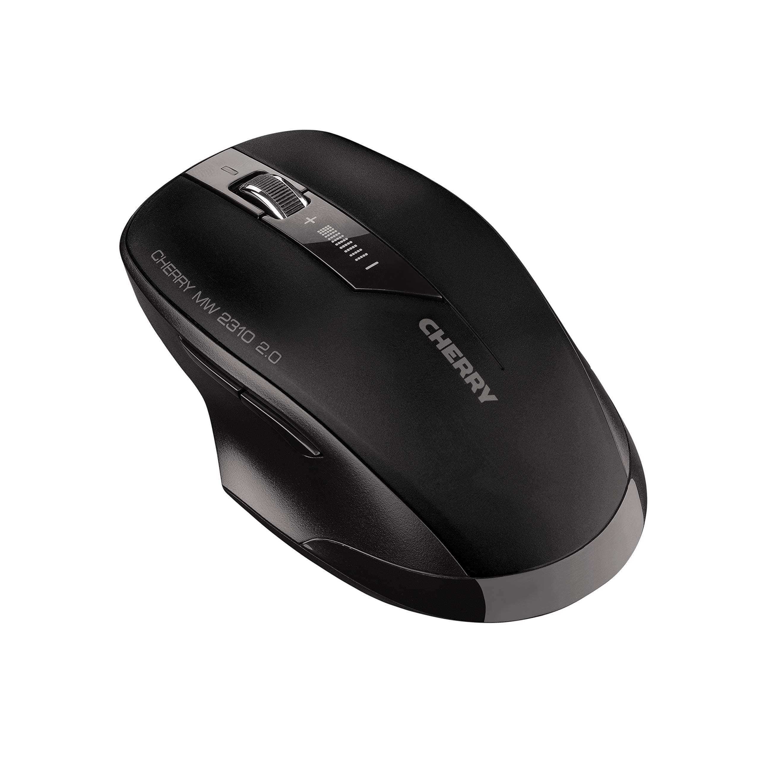CHERRY MW 2310 2.0, Wireless 6-Button Mouse, 2.4 GHz RF with 10 m Range, Optical Sensor & DPI Switch, Nano USB Receiver, Ambidextrous, Black