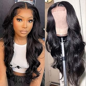 YePei 36 Inch Body Wave Lace Front Wigs Human Hair 4x4 Closure Wigs for Black Women 200 Density Wear and Go Glueless Wigs Human Hair Pre Plucked Pre Cut