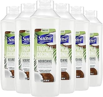 SuaveEssentials Nourishing Conditioner for Dry Hair Tropical Coconut Infused with Coconut Extract and Vitamin E 30 oz, Pack of 6