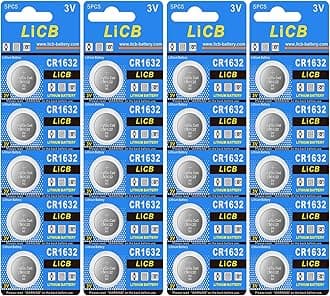 LiCB 20 Pack CR 1632 Batteries, Long-Lasting & High Capacity CR1632 Lithium Battery,3 Volt CR1632 Coin & Button Cell for Car Remote & Key Fob