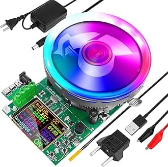 MakerHawk Battery Load Tester - 180W 200V 20A USB Load Tester 4-Wire System Adjustable Constant Current Voltage Discharge Lithium Battery Capacity Tester Electronic Load Tester