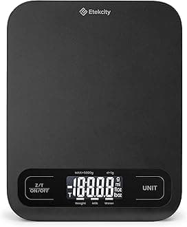 Etekcity Food Kitchen Scale, Digital Mechanical Weighing Scale,Grams and Ounces for Weight Loss, Baking, Cooking, Keto and Meal Prep, Large, Matte Black