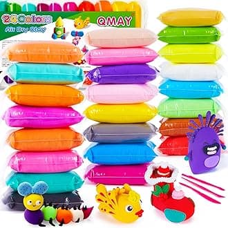 Air Dry Clay, 24 Colors Ultra Light Magic Clay, No-Toxic Dough, Modeling Clay for Kids with Tools, Gift for Kids