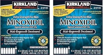 Minoxidil 5 percentage Extra Strength Hair Loss Regrowth Treatment Men, 2 Pack (6 Months Supply)