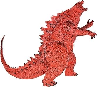 De-Lite™ Action Figures Soft Touch Vinyl Plastic Collectible Model Toys… (Burning StyleGodzilla, Red, 15cm)
