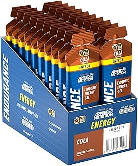Applied Nutrition Endurance - Isotonic Energy Gel, High in Carbohydrates, Quick Energy On The Go, for Performance Sports (Pack of 20 x 60g) (Cola)