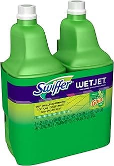 Swiffer Wet Jet, Spray Mop Floor Cleaner Multi-Purpose Solution, Gain Original, 42.2 oz, 2 pk