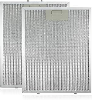 SPARES2GO Cooker Hood Metal Grease Filter (Silver, 320 x 260mm, Pack of 2)