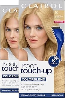 Clairol Permanent Root Touch-Up, 10 Extra Light Blonde Hair Color, 2 Count