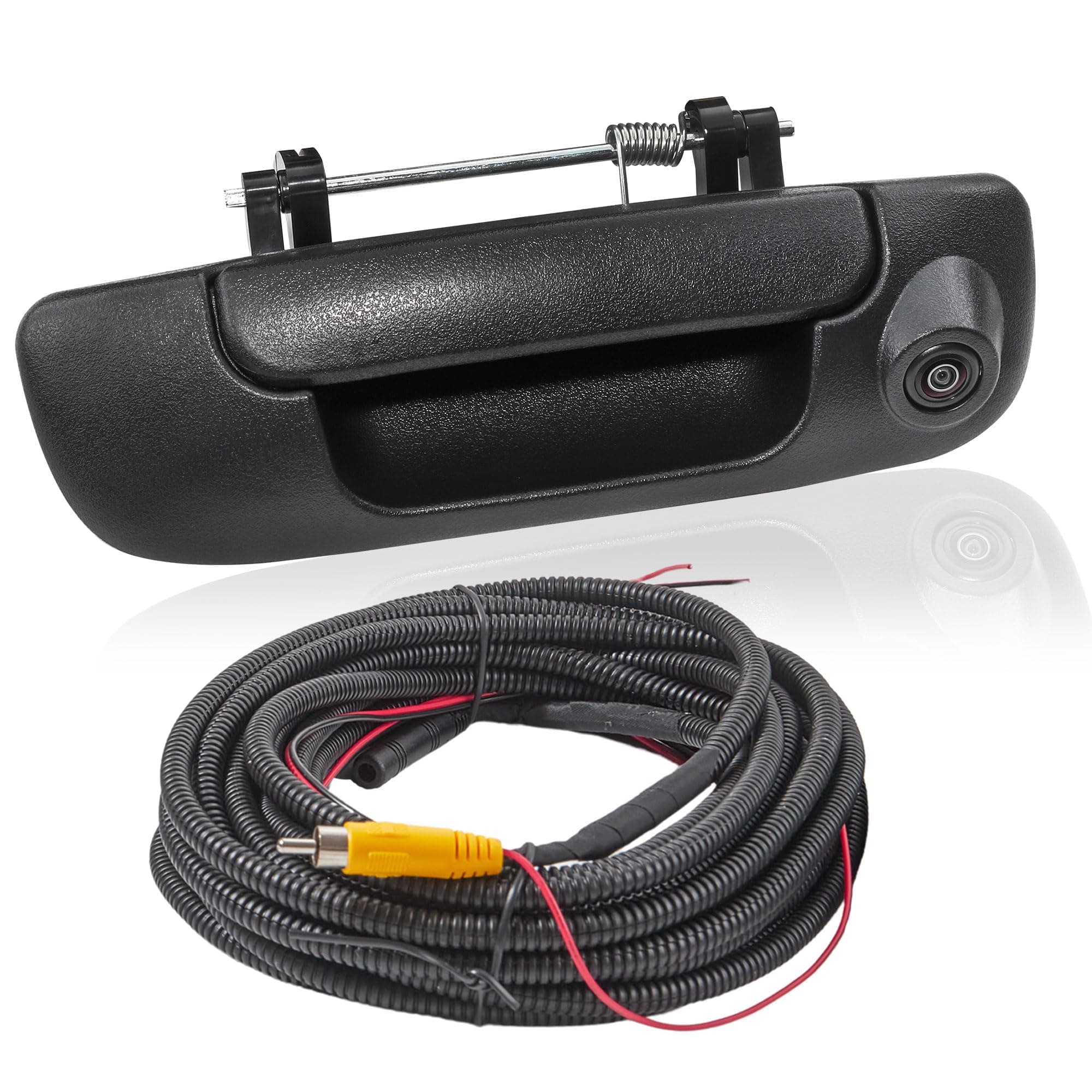 EWAY Tailgate Handle Backup Camera for 2002-2008 Dodge RAM 1500 2500 3500 Rear View Reversing Backing Cameras for Aftermarket Display Vehicle Safety Night Vision W/ 26FT Extension Harness