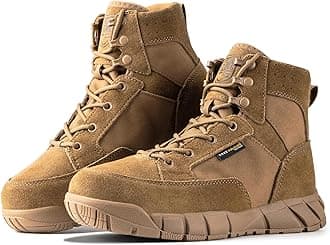 FREE SOLDIER Waterproof Hiking Work Boots Men's Tactical Boots 6 Inches Lightweight Military Boots Breathable Desert Boots