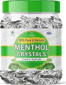 AAAL 100% Pure Menthol Crystals Food Grade And Edible/Freshness Sealed Pack (100 GRAM (JAR))
