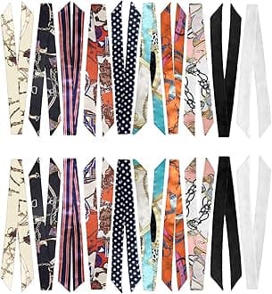 kcctoo 2/6/10Pack Scarf Bags for Women Handbag Scarfs Band Hair Neck Scarves Fashion Gifts