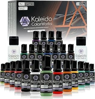 Gaahleri Kaleido Auto 24-Color Set – Water-Based Acrylic Airbrush Paint Kit for Car Models, Gundam,Mecha,Pre-Thinned, High Gloss, Fast-Drying, with Thinner & Cleaner
