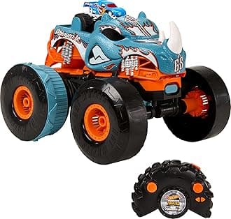 Monster Trucks HW Transforming Rhinomite RC in 1:12 Scale with 1:64 Scale Toy Truck