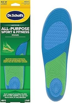 Dr. Scholl's Men's Dr. Shawl Athlete Series Sports Insoles, 1 Pair, Size 8-14 Men Green