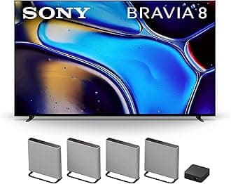 Sony 55 Inch OLED 4K Ultra HD TV BRAVIA 8 Smart Google TV with Dolby Vision HDR and Exclusive Features for PlayStation®5 (K-55XR80), 2024 Model BRAVIA Theater Quad