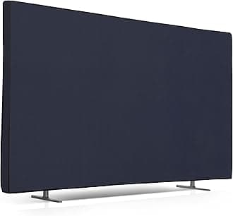 kwmobile Dust Cover for 49-50" TV - Fabric Case TV Protector for Indoor Flat Screen TVs - Dark Blue