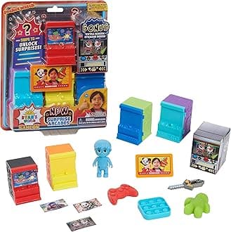 Ryan's World Surprise Arcades, 11-pieces, 4 Arcade Game-Containers, Glow-in-the-Dark Figure, Kids Toys for Ages 3 Up by Just Play