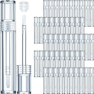 Hsei 100 Pcs Empty Lip Gloss Tubes with Wand Bulk Heavy Duty Clear Lips Balm Containers Refillable Lipstick Tubes with Rubber Stoppers for Travel Cosmetic DIY Makeup Gift Supply(5 ml,100 Pcs)