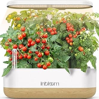 inbloom Hydroponics Growing System 12 Pods, Indoor Herb Garden with LEDs Full-Spectrum Plant Grow Light, Water Shortage Alarm, Automatic Timer, Height Adjustable,Gardening Gifts for Women, White
