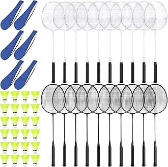 - 20/40 Pack Badminton Rackets Set with Shuttlecocks and Carrying Bags, Sturdy Lightweight Badminton Rackets Racquet for Adults Beginners Indoor Outdoor