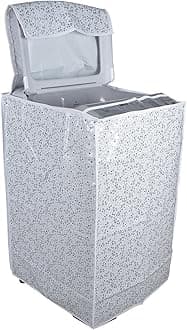 Classic® Top Load Washing Machine Cover Suitable For LG 6 Kg, 6.2 Kg, 6.5 Kg, 7 Kg (56cmsX56cmsX85cms, White & Grey)