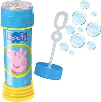 HTI Peppa Pig 2 In 1 50ml Bubble Solution With Bubble Wand & Maze | Fun Bubble Liquid Excellent Party Bag Filler Great for Kids & Adults - 1 Pack