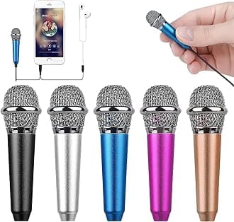 Mini Portable Vocal/Instrument Microphone for Voice Video Recording Singing,Vlogging, Podcasting,Tiny Microphone for iPhone Android Phone Computer Latop Notebook Tablet iPad(Blue)