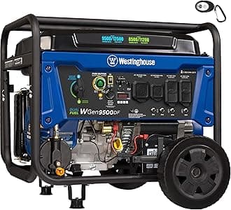 Westinghouse 12500 Watt Dual Fuel Home Backup Portable Generator, Remote Electric Start, Transfer Switch Ready, Gas and Propane Powered