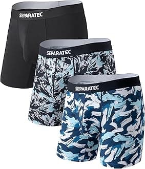 Mens Underwear with Pouch Moisture Wicking Dual Pouch Boxer Briefs Breathable Cool Rayon from Bamboo Underwear Men