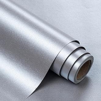 WRAPAHOLIC Solid Color Pearl Glossy Wrapping Paper,Silver Matte Gift Wrapping Paper - Perfect for Baby Shower,Party,Birthday,DIY Bouquet,Wedding(17in x 32.8ft Roll, 46 Sq. Ft)