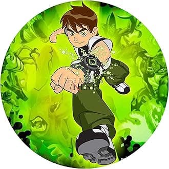 Ben 10 Edible Wafer Paper Pre-Printed Cake Topper (6/7/8 Inches) (7 Inch) BUY 1 SHEET GET 1 PACK OF CUTOUTS/UNCUT TOPPER FREE