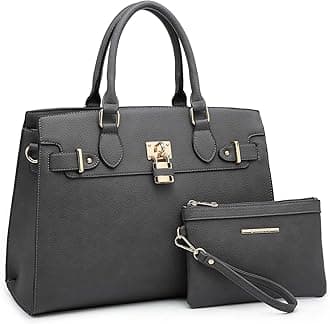 Women Handbags and Purses Ladies Shoulder Bag Top Handle Satchel Tote Work Bag with Matching Clutch
