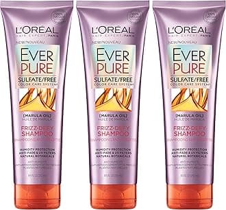 L'Oreal ParisHair Care Everpure Sulfate Free Frizz Defy Shampoo, 3 Count